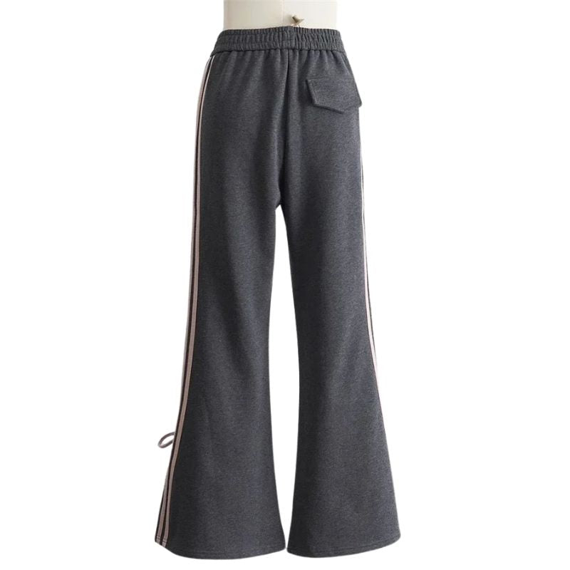 Casual wide training trousers with side ties