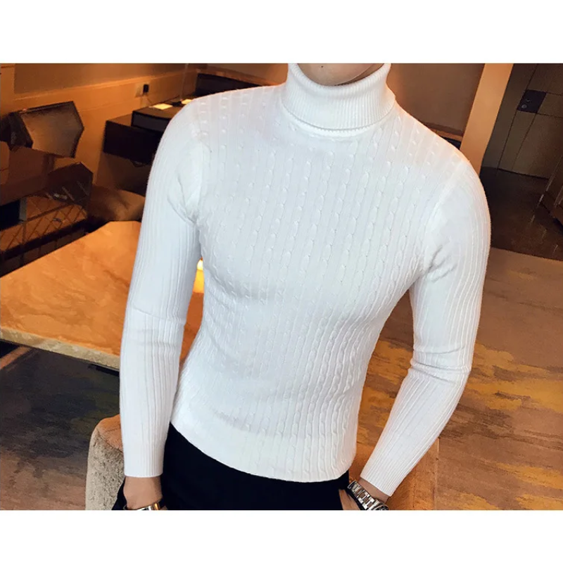 Knitted turtleneck jumper men