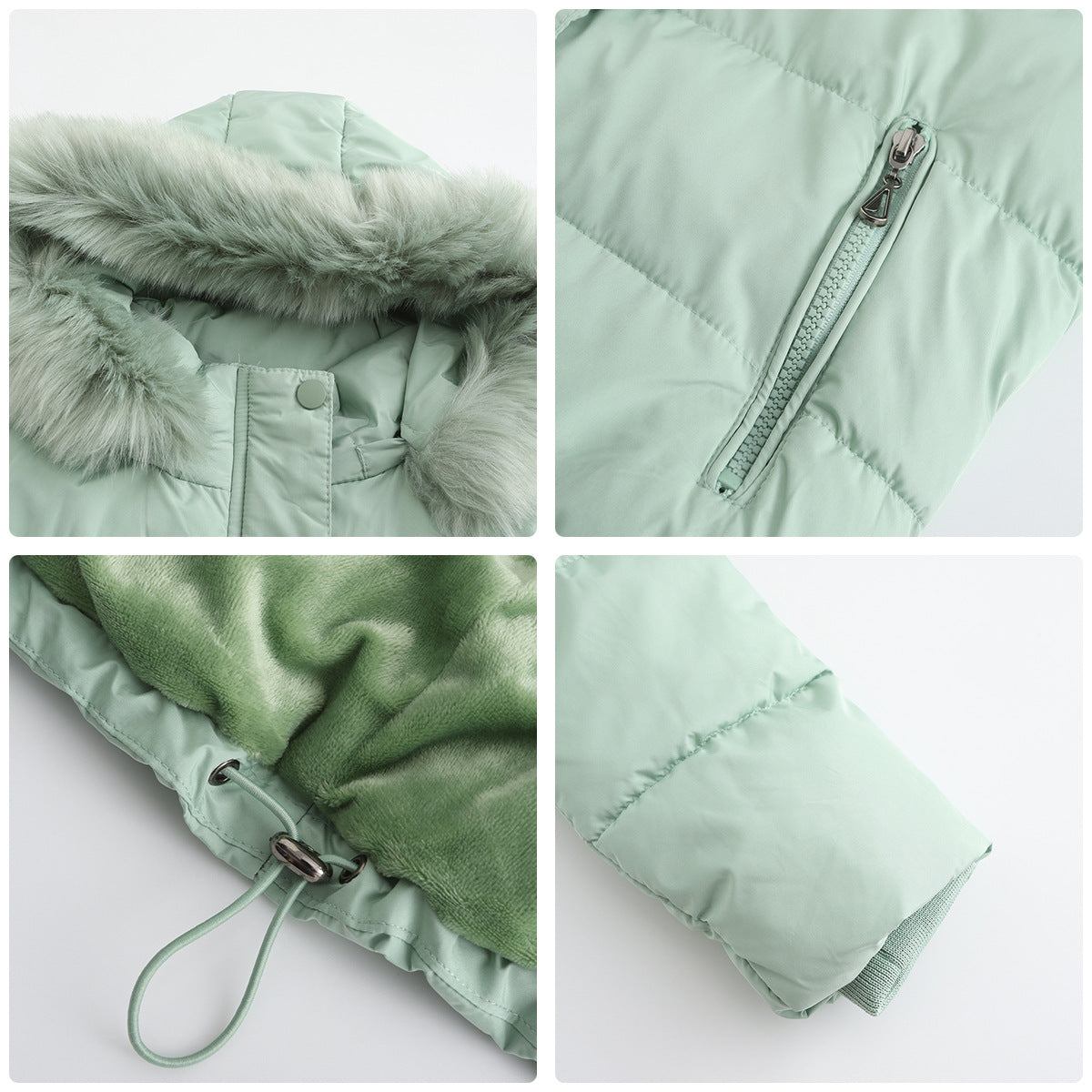 Women - Winter Jacket - Detachable Cotton Hood - Warm Stylish Outerwear for Cold Weather