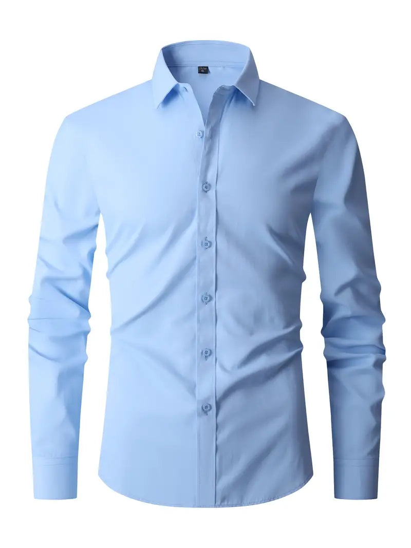 Stylish Long-Sleeved Shirt For Semi-Formal Occasions