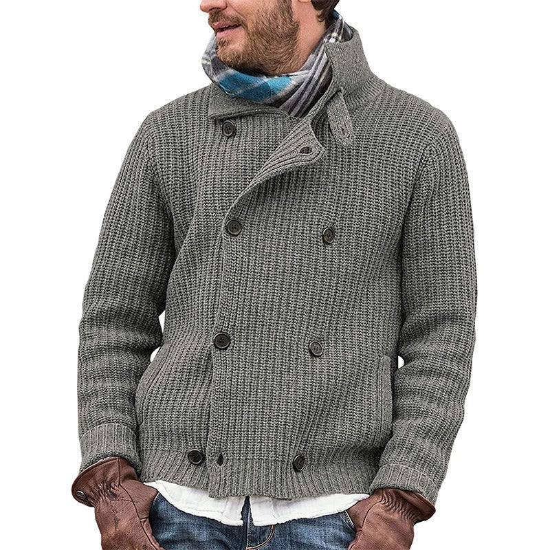 Men - Cardigan Jumper - Cozy Loose Knit - Vintage Style Knitwear for Fashion & Comfort