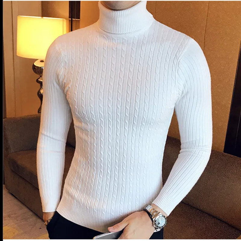 Knitted turtleneck jumper men