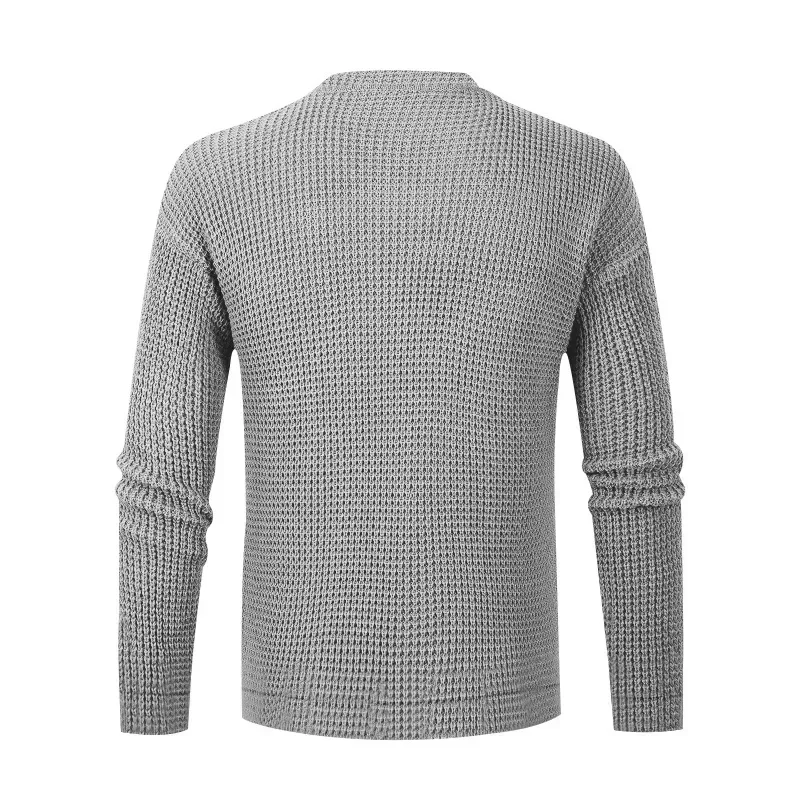 Textured round neck men's jumper for casual street style