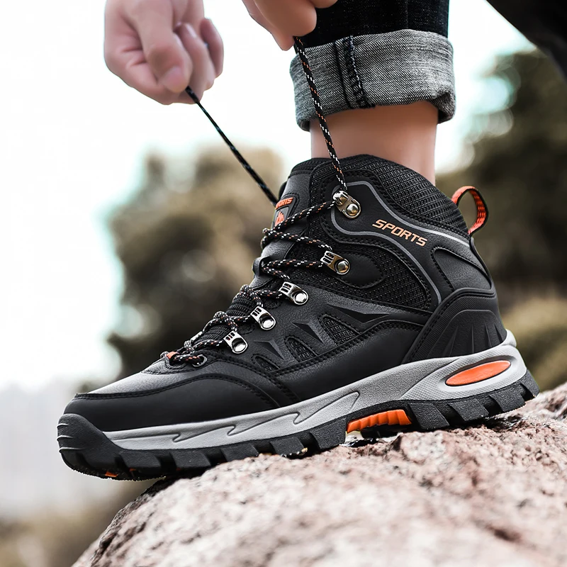 Hiking Shoes Men Non-slip Waterproof Outdoor Trekking