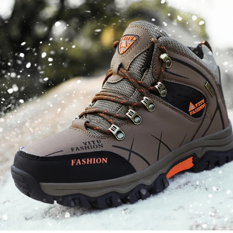 Hiking Shoes Men's Waterproof Warm Lined Outdoor Trekking Shoes