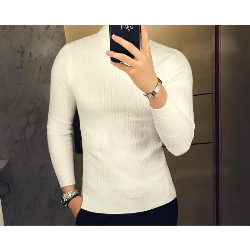 Knitted turtleneck jumper men