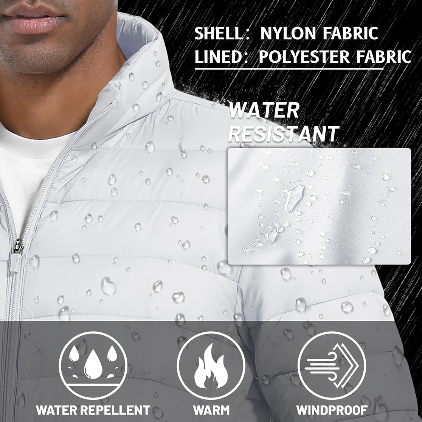 Men's Light quilted transition jacket