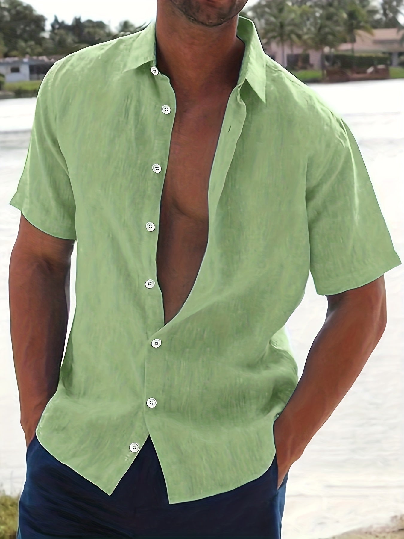 Cotton blend casual shirt