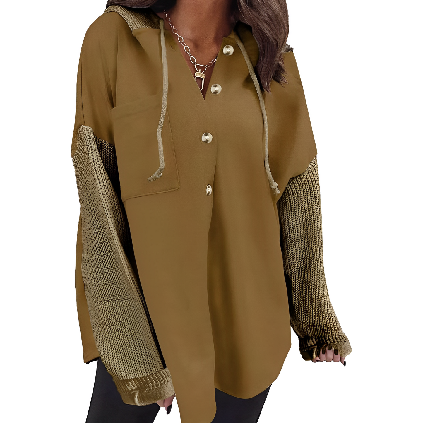 Women - Hoodie - Soft & Comfortable with Buttons - Stylish Casual Wear