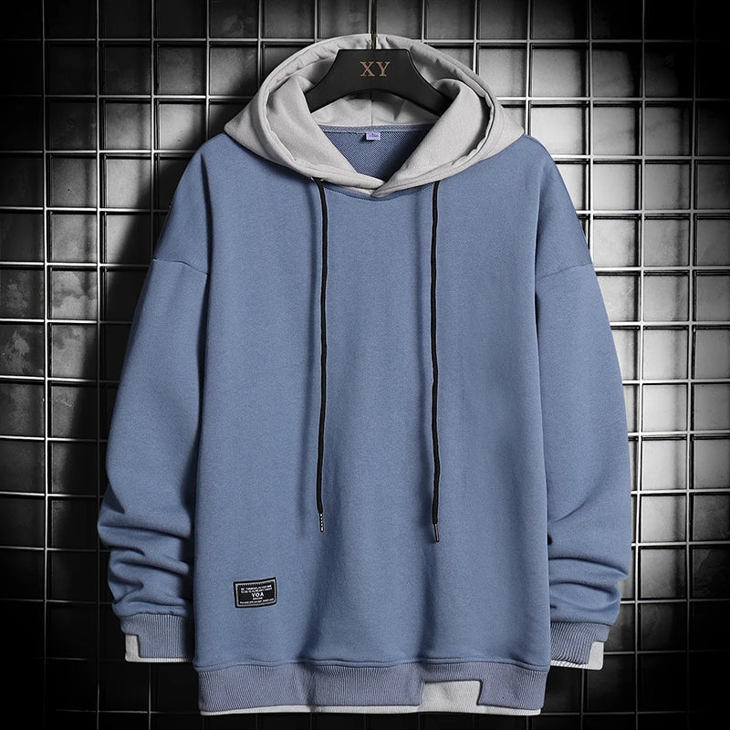 Men - Leisure Hoodie - Comfortable Cotton Blend - Stylish Casual Pullover