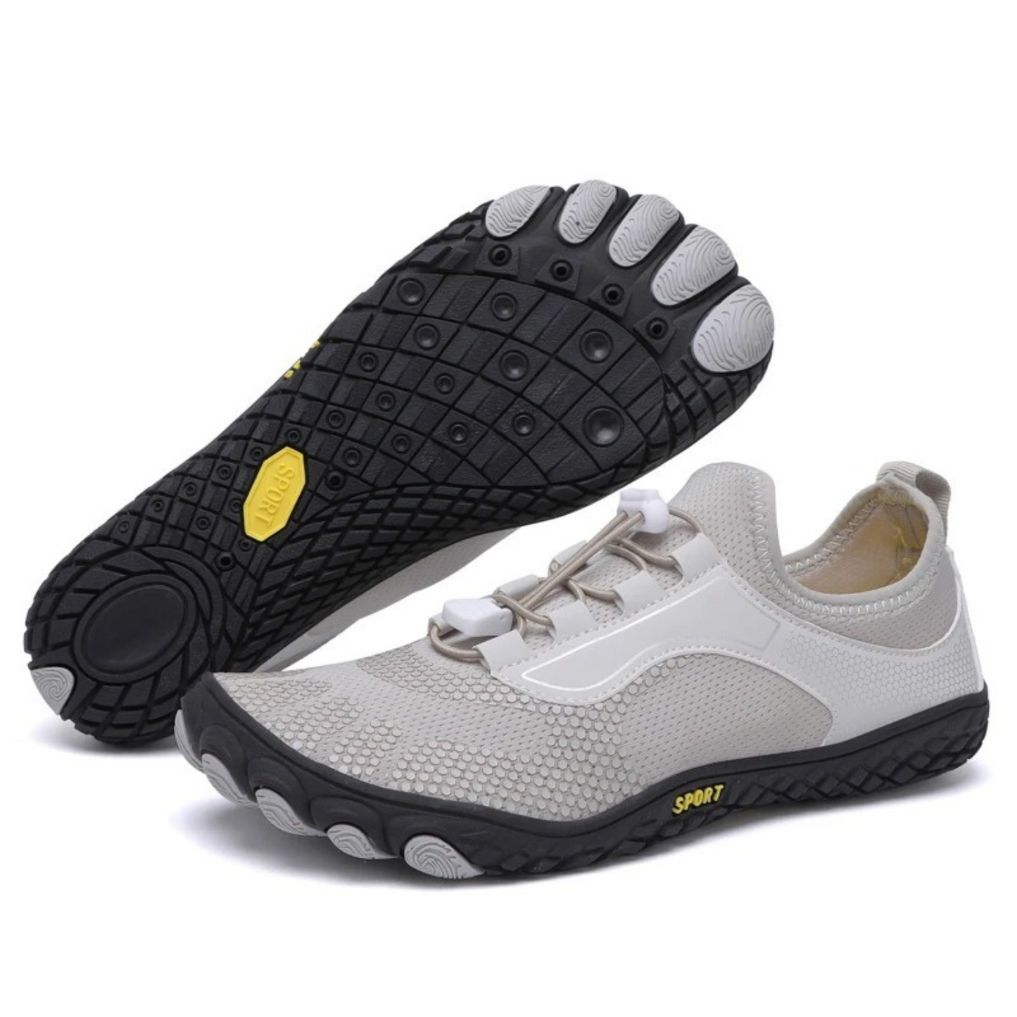 Plus size rubber bottom swimming barefoot shoes mens