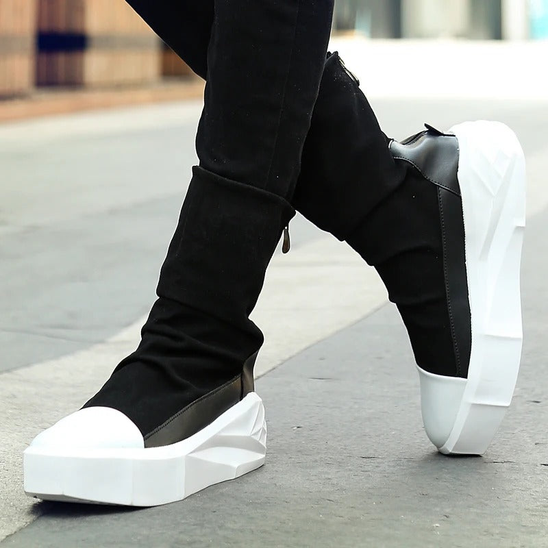 Men's retro platform boots