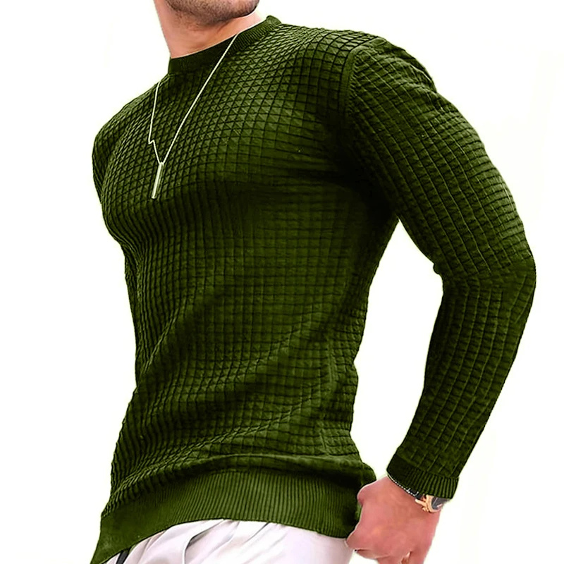 Slim fit men's jumper with structured design for modern men