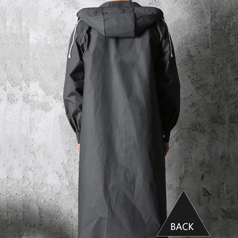 Men's mackintosh long waterproof with adjustable hood