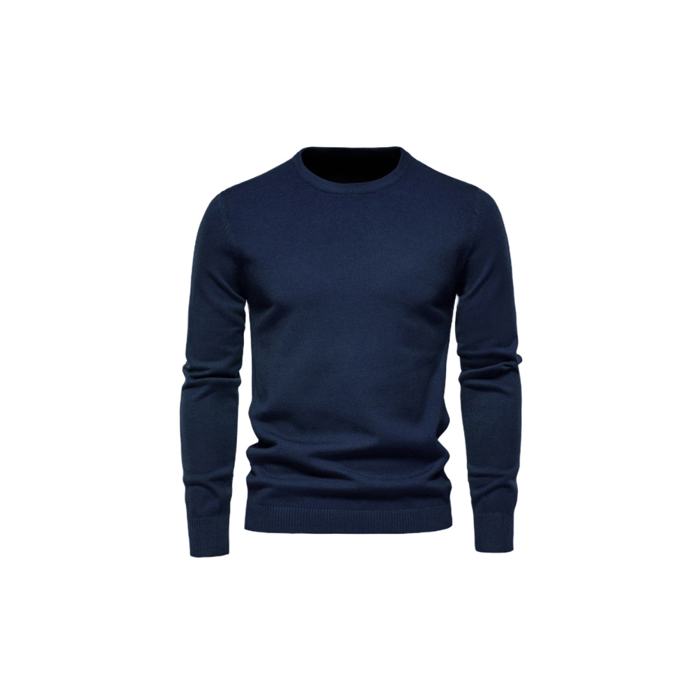 Minimalist round neck men's jumper for timeless style