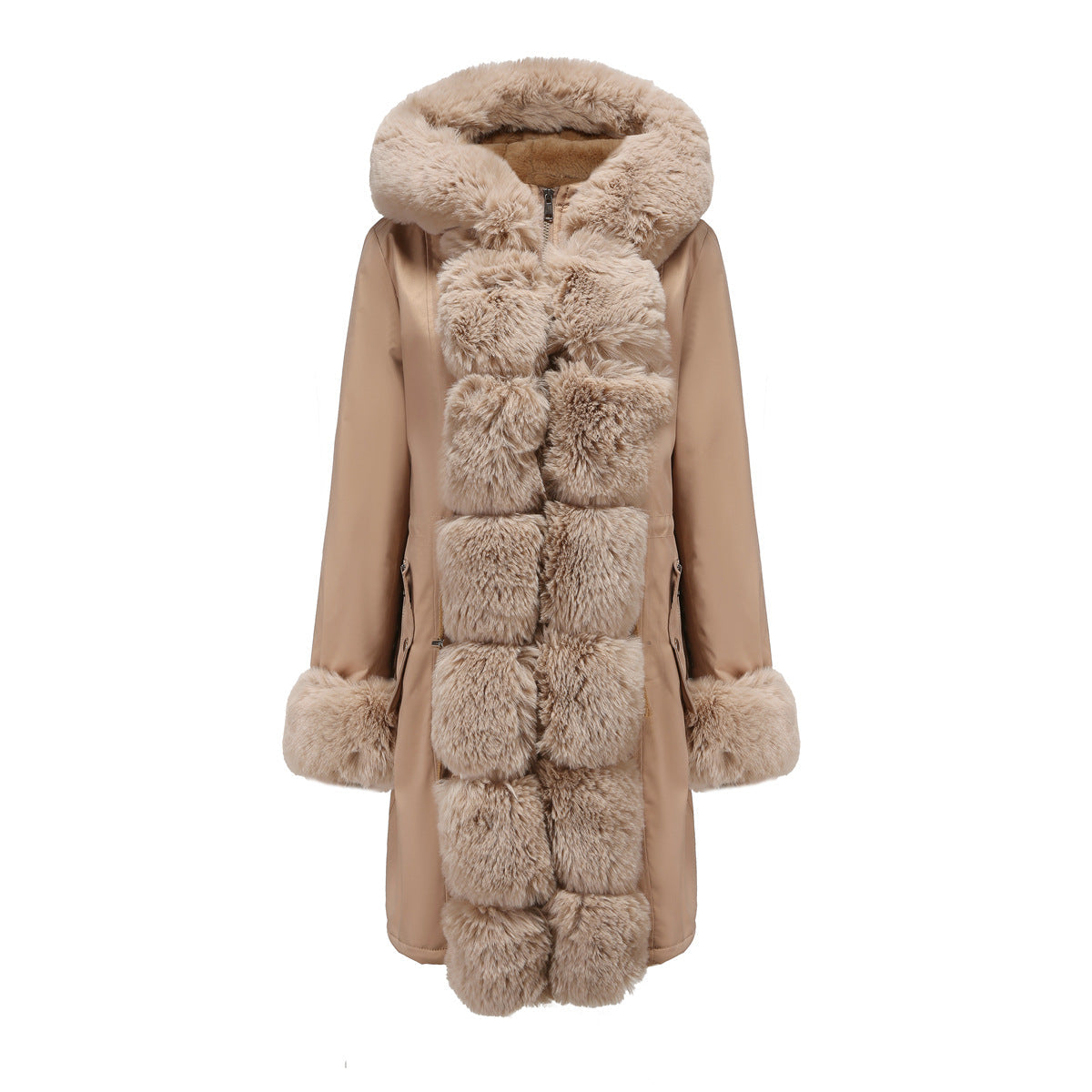 Women - Winter Parka - Detachable Fur Hood - Stylish Warm Outerwear for Cold Weather