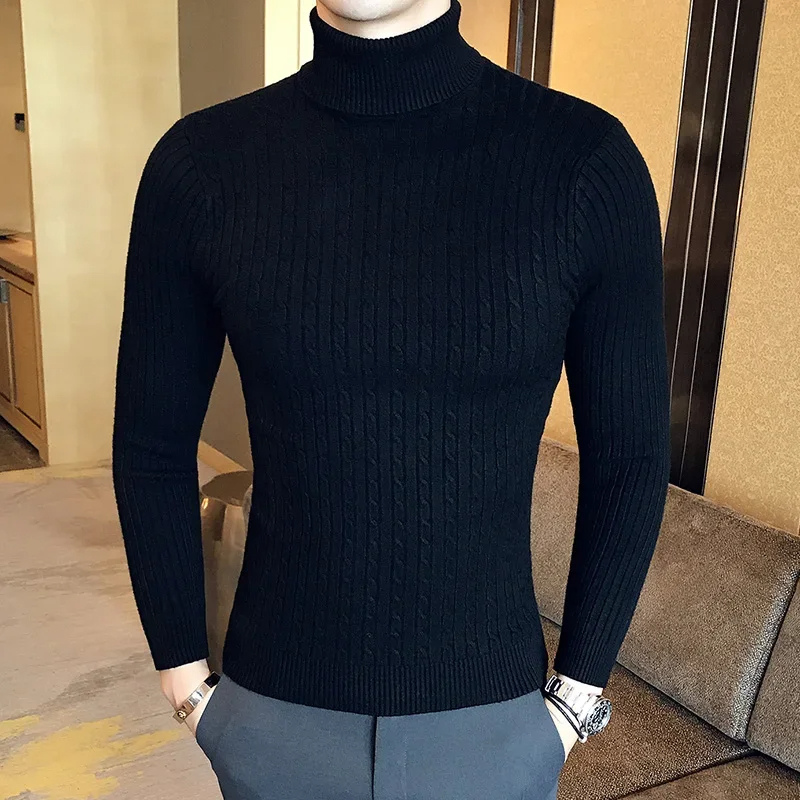 Knitted turtleneck jumper men