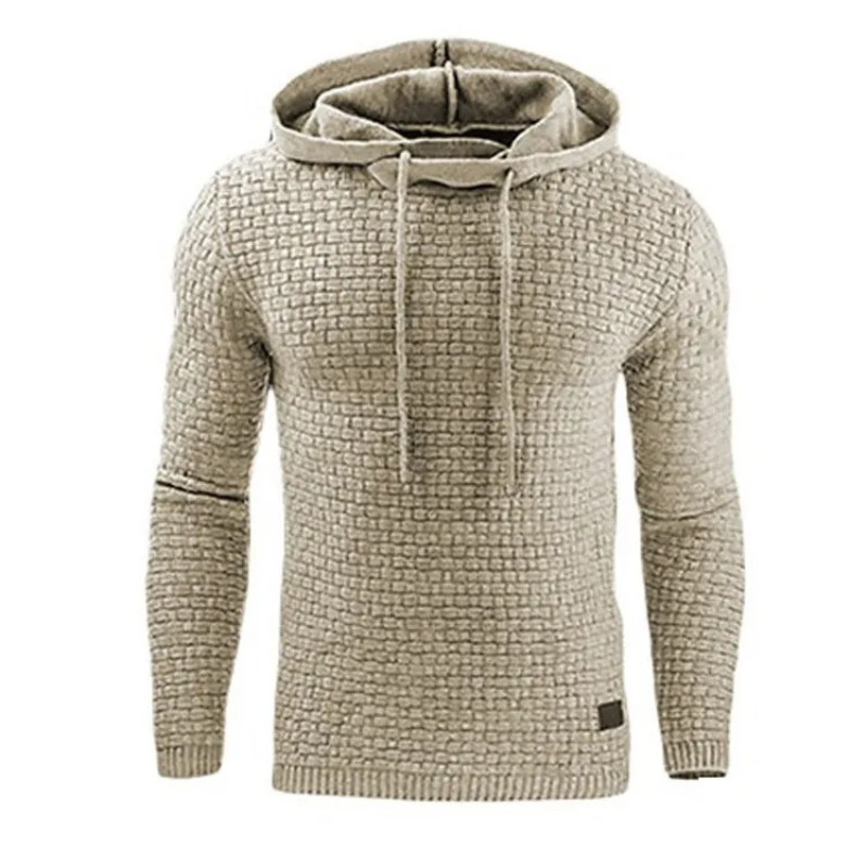 Men's structured knitted jumper with drawstring