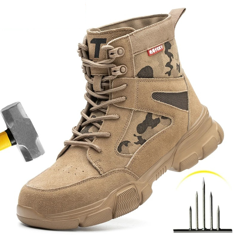 Boots with heat-resistant sole and reinforced toe protection