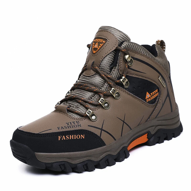 Hiking Shoes Men's Waterproof Warm Lined Outdoor Trekking Shoes