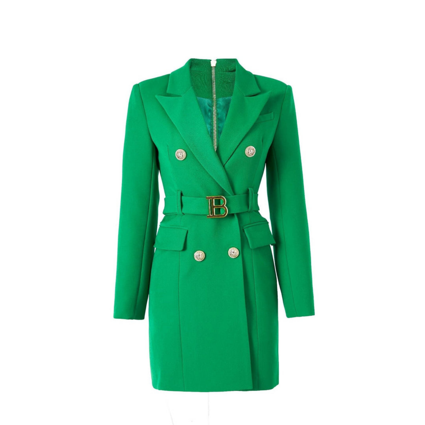 Women - Blazer Dress - Unicoloured - Chic & Elegant Blazer Dress Perfect for Any Occasion