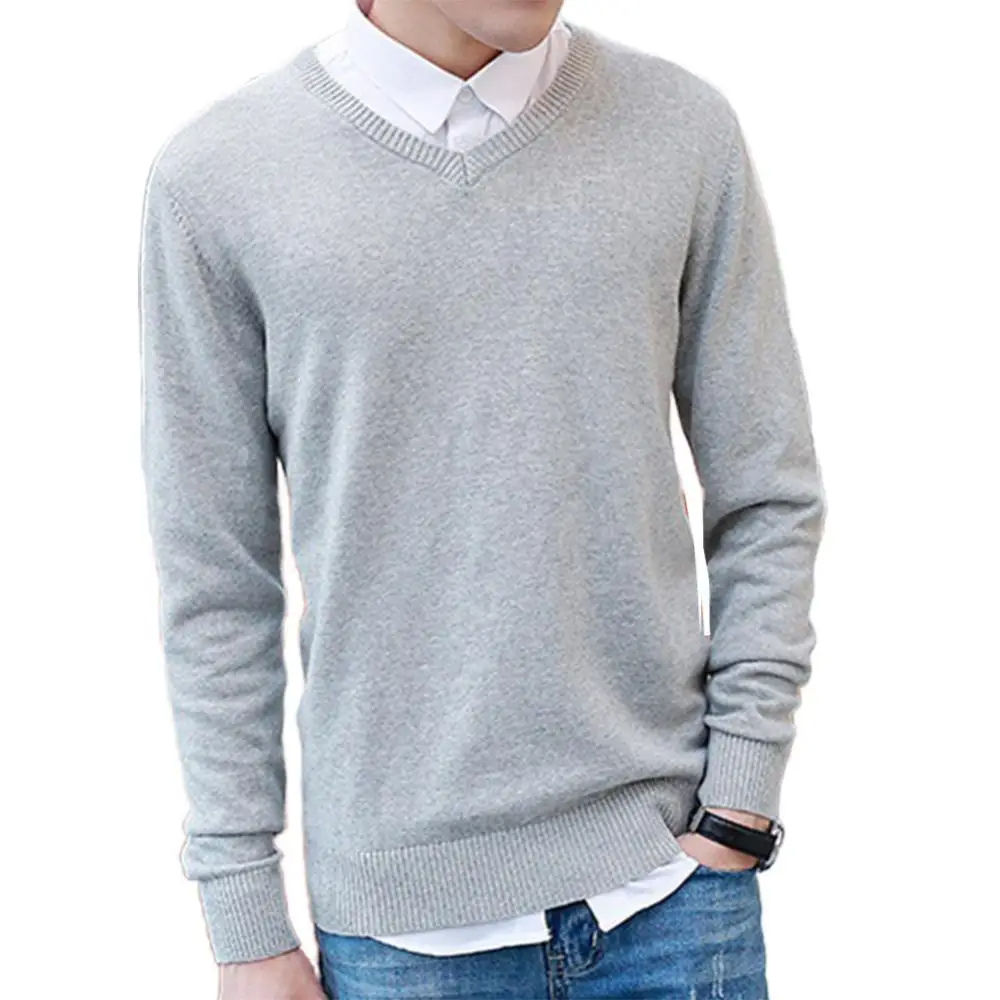 Classic V-neck men's trui for everyday wear and the office