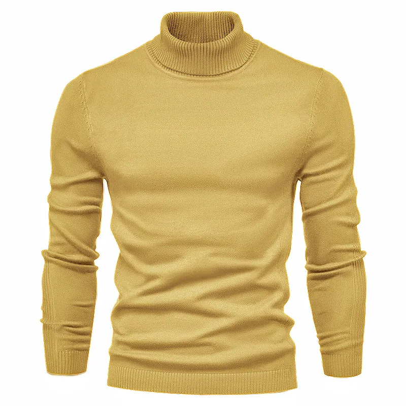 Slim fit knitted jumper turtleneck jumper men