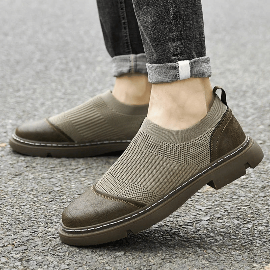 Comfortable slip-on loafers with mesh