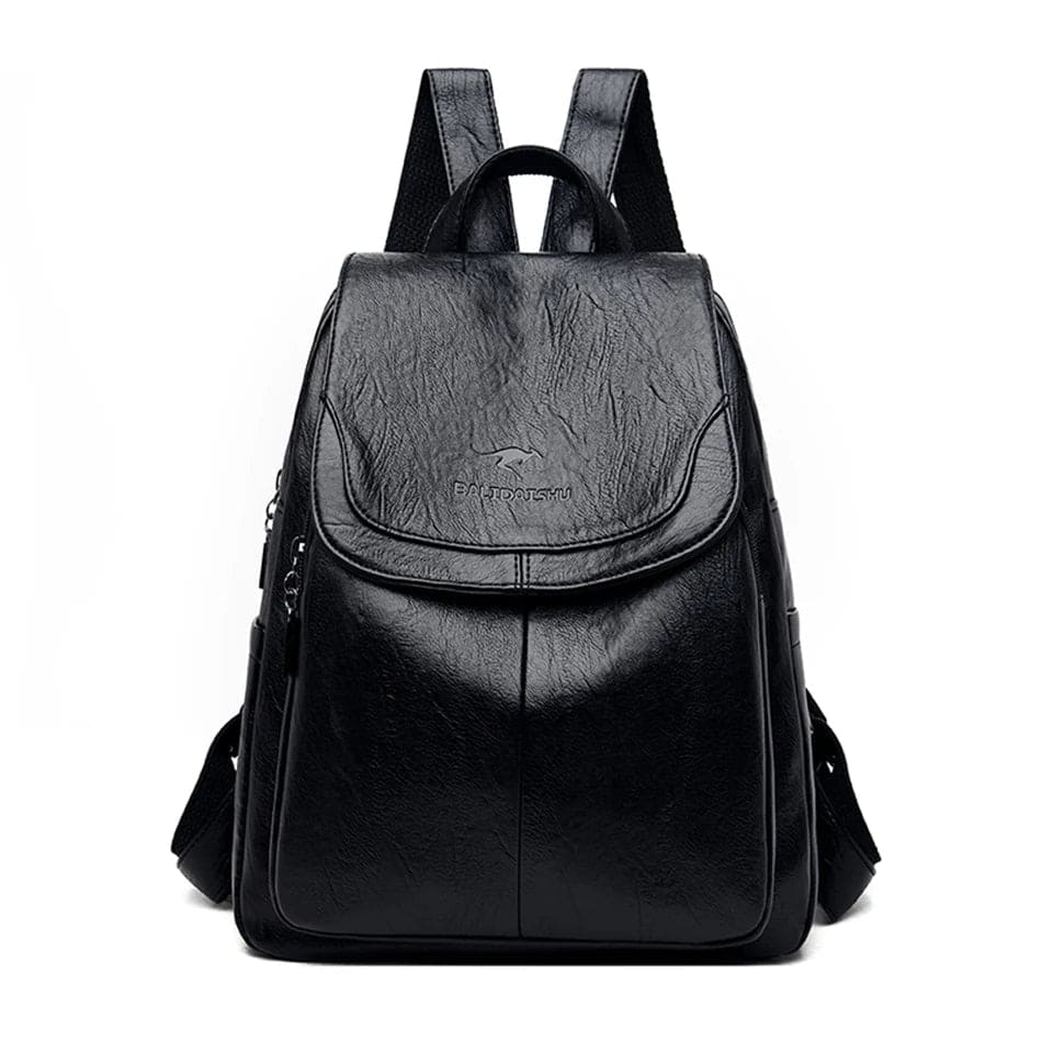 Women's - Leather Rucksack - Stylish & Practical Design - Durable & Trendy Backpack for Everyday Use