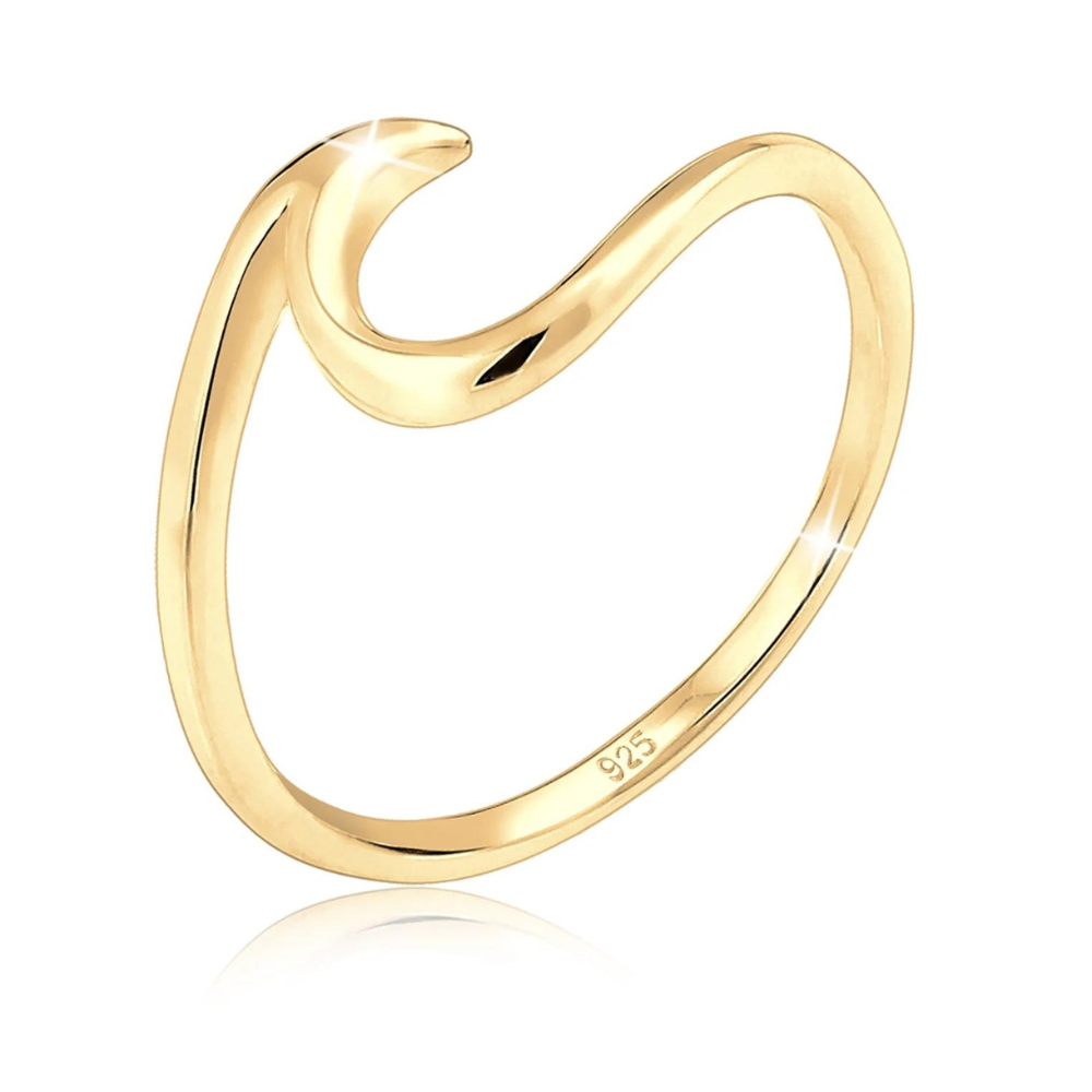 Minimalist wave ring