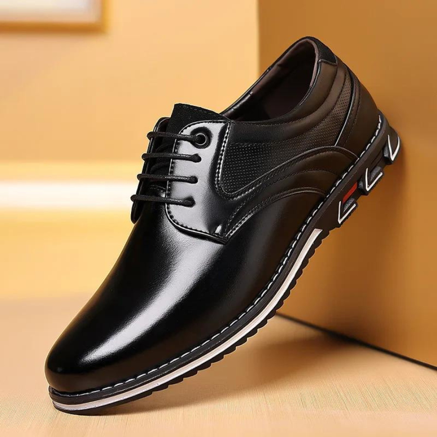 Elegant men's business shoes with laces and non-slip sole