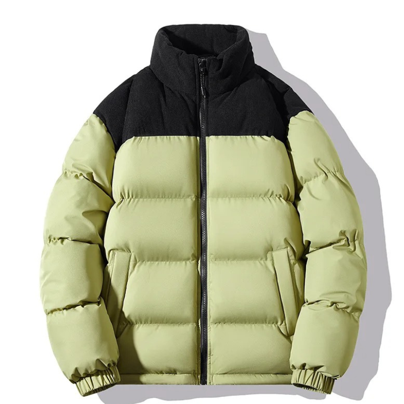 Men's puffer jacket with insulation and zip