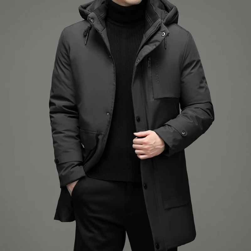 Winter jacket with hood and zip pockets