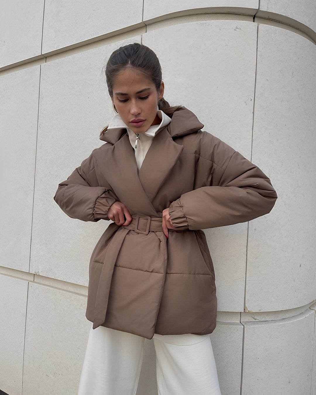 Women’s Winter Coat - Elegant Cotton Design - Stylish and Warm Winter Outerwear