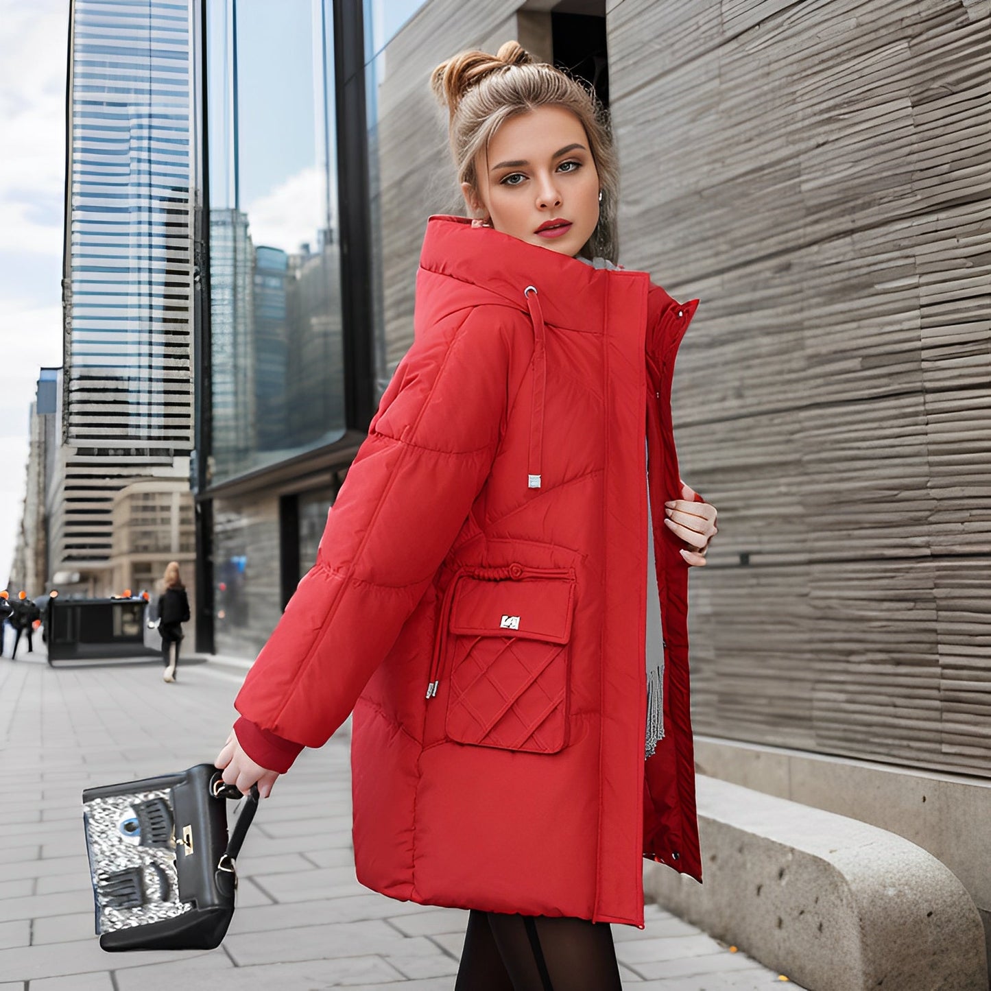 Women Winter Coat - Warm Hooded Jacket - Stylish & Cozy Outerwear for Cold Weather