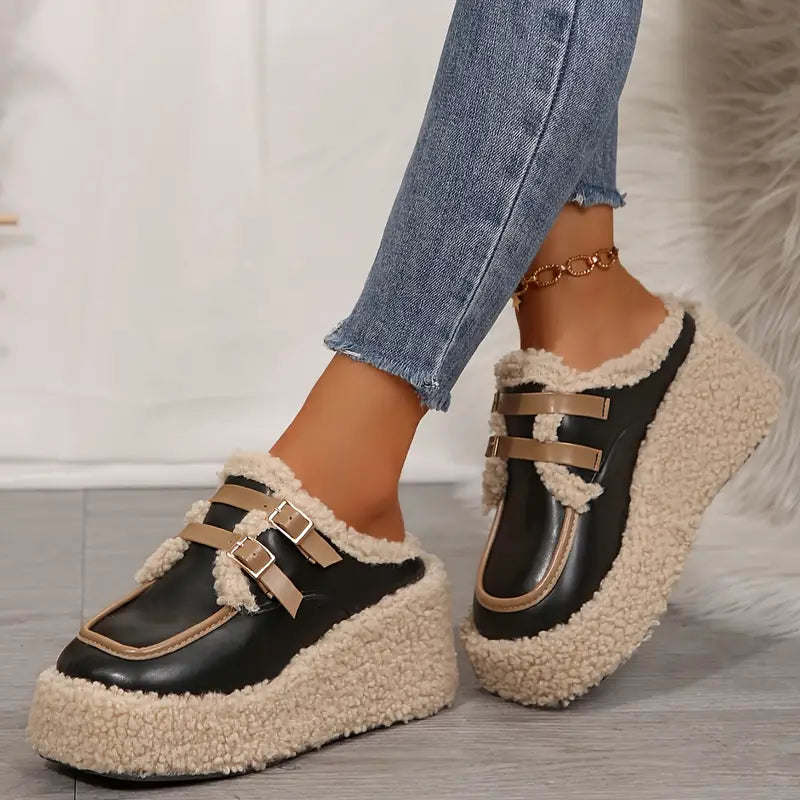 Women - Loafers - Wedge Heel with Chunky Sole - Stylish & Comfortable Footwear