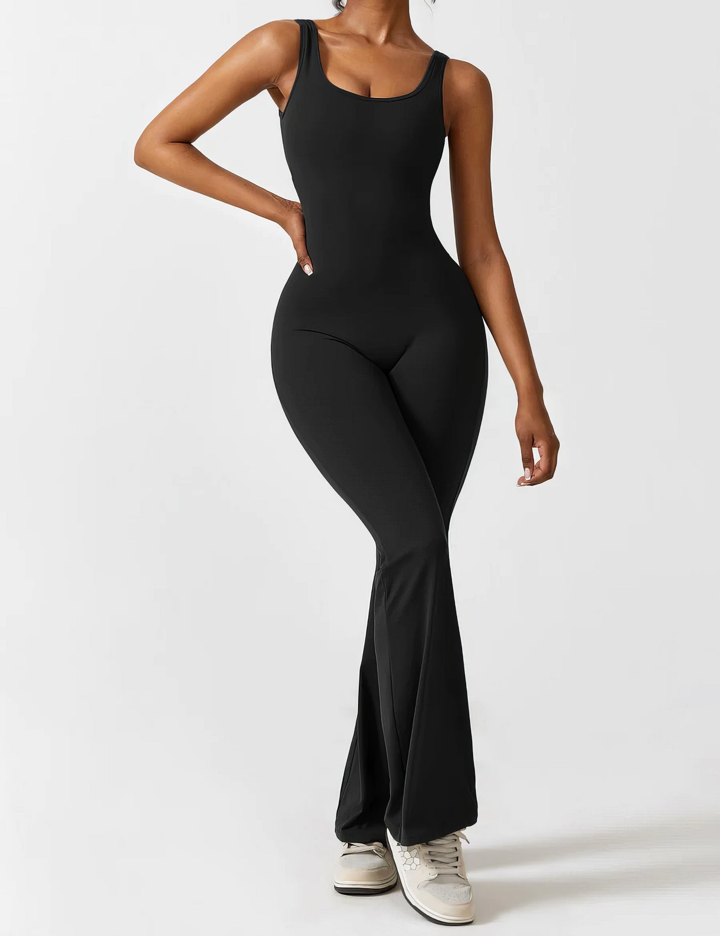 Jumpsuit with bell-bottoms