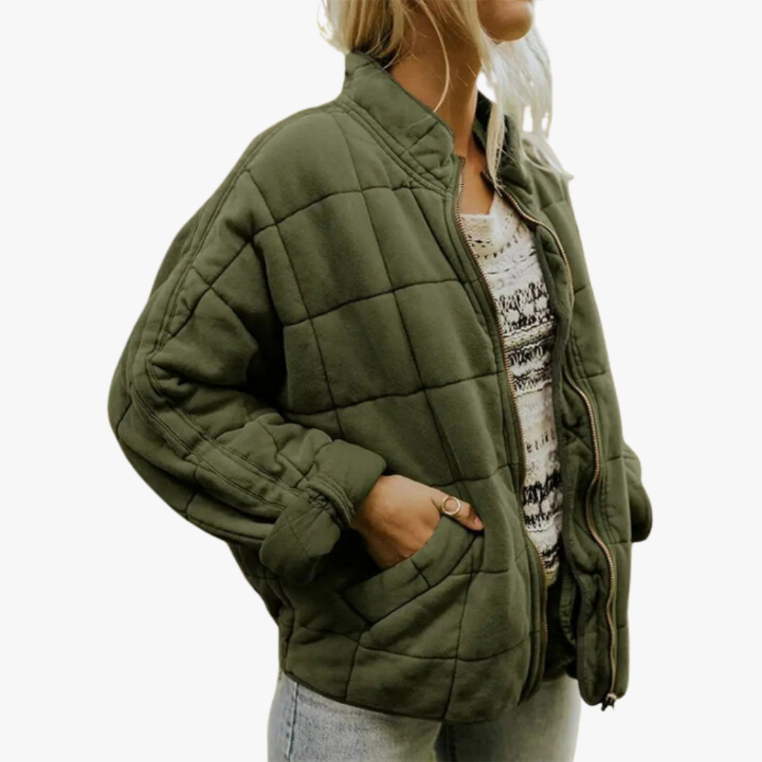 Women's - Oversized, thick transition jacket - Cosy warm with side pockets - Perfect for Cold season