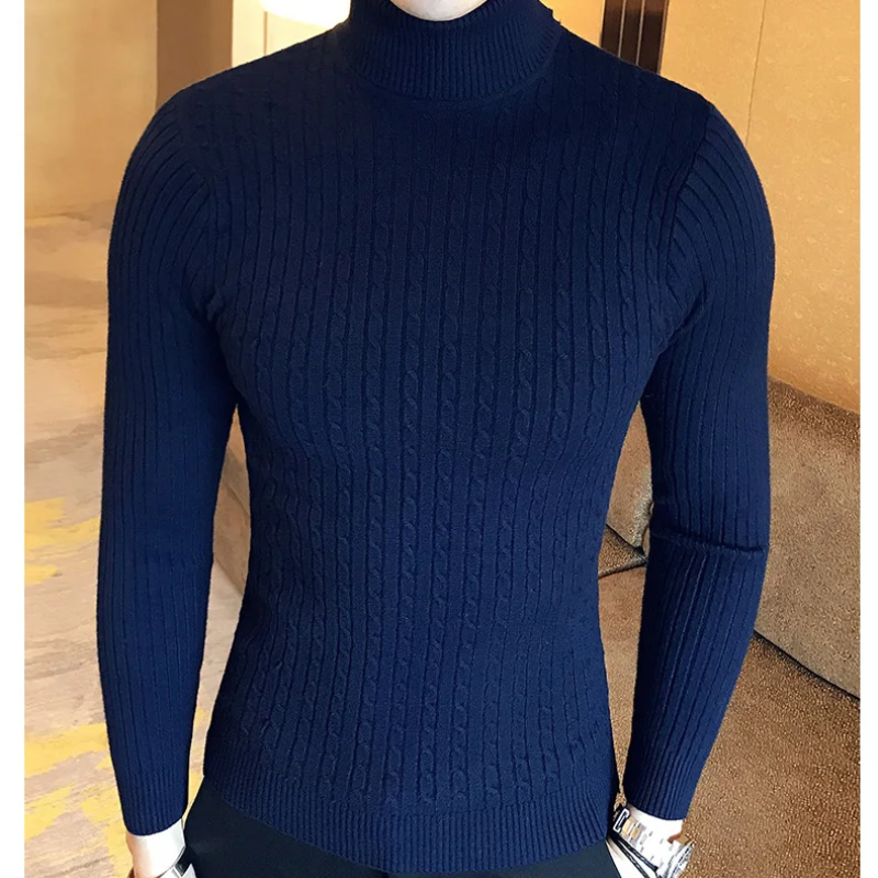 Knitted turtleneck jumper men