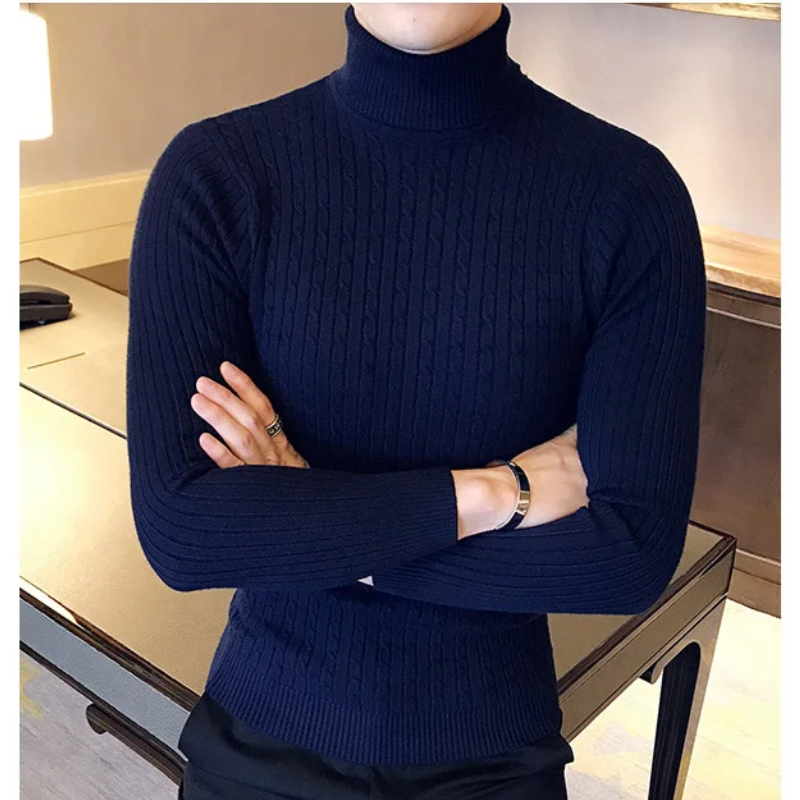 Knitted turtleneck jumper men