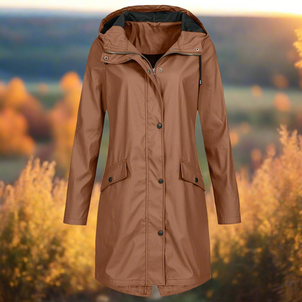 Windbreaker coat with hood