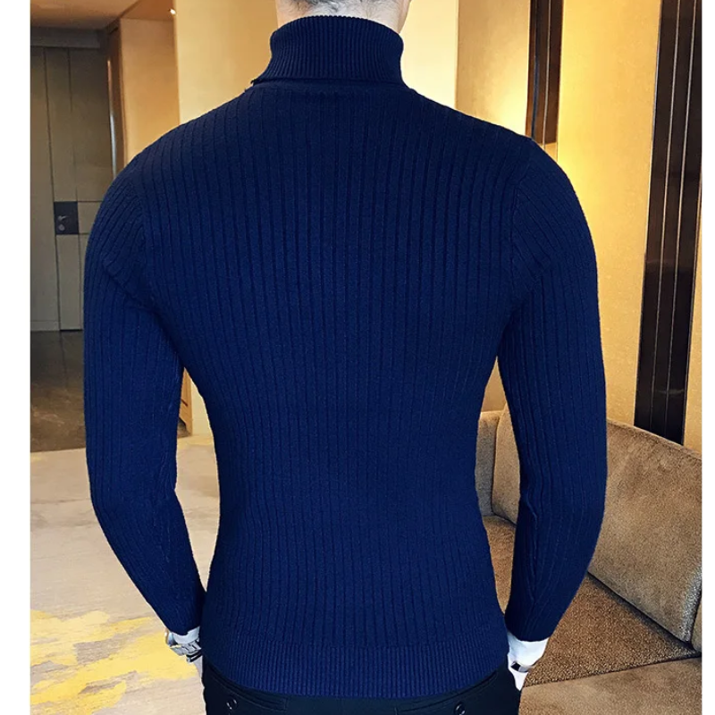 Knitted turtleneck jumper men