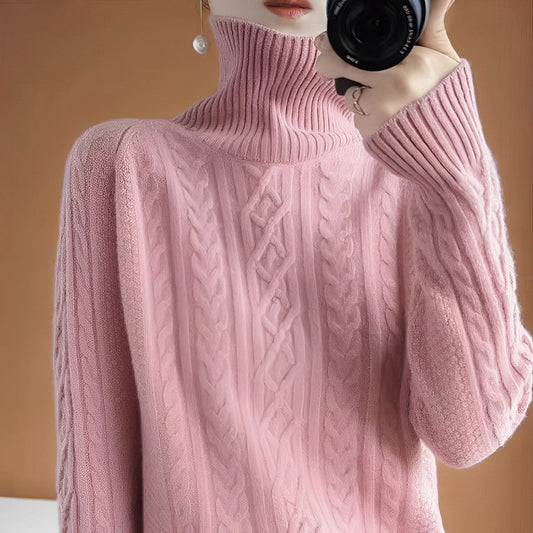 Women - Turtleneck Jumper - Warm Cashmere - Cozy and Stylish Essential for Your Wardrobe