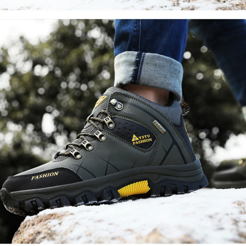 Hiking Shoes Men's Waterproof Warm Lined Outdoor Trekking Shoes