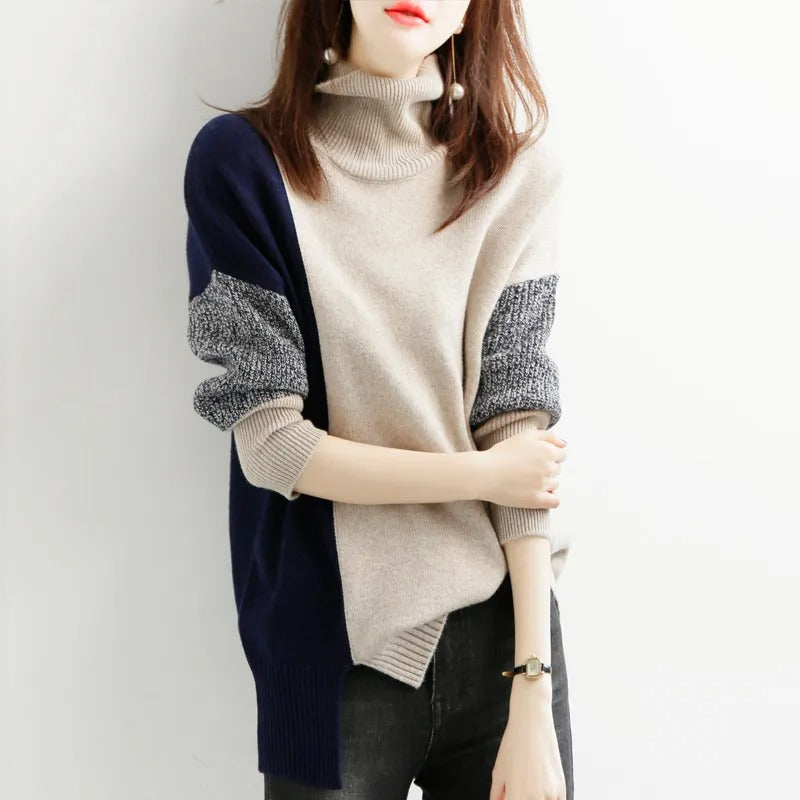 Women - Turtleneck Jumper - Warm Knit Sweater - Cosy Style for Comfort