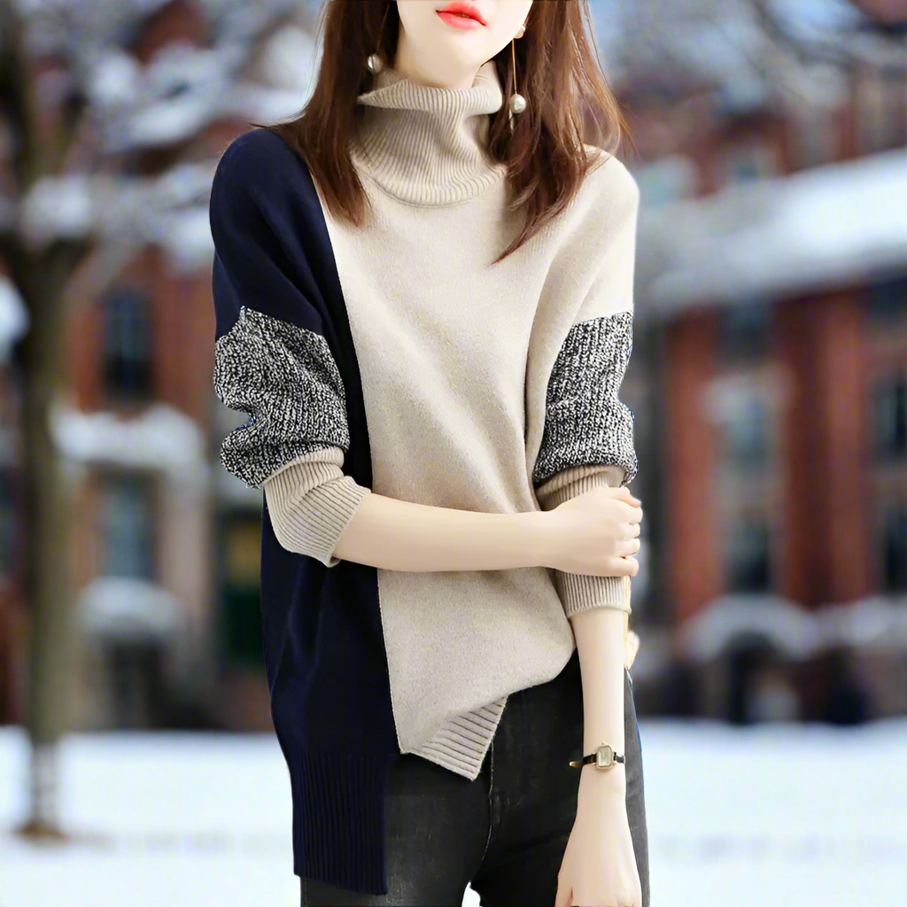 Women - Turtleneck Jumper - Warm Knit Sweater - Cosy Style for Comfort