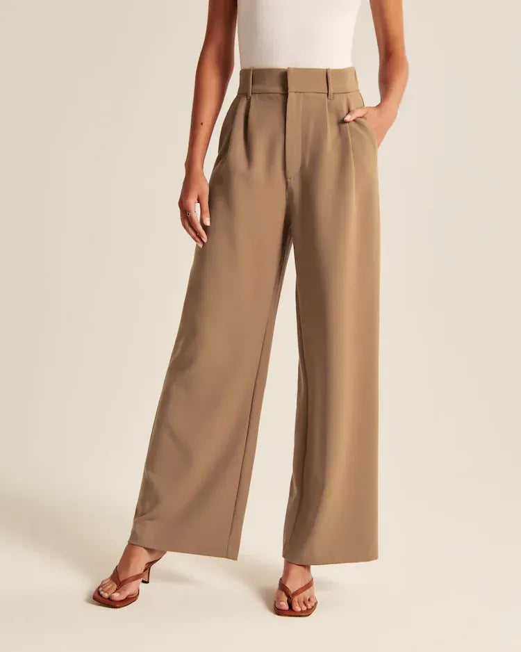 Palazzo trousers with a high waist and wide leg