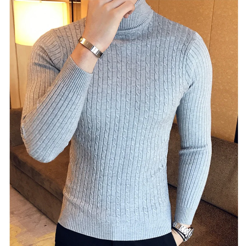 Knitted turtleneck jumper men