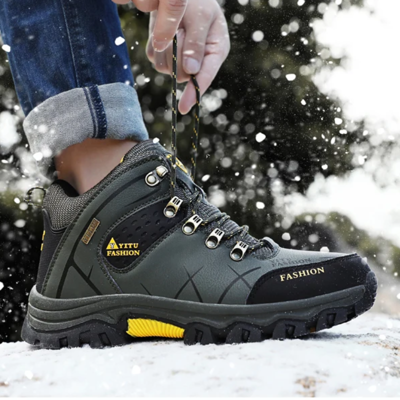 Hiking Shoes Men's Waterproof Warm Lined Outdoor Trekking Shoes