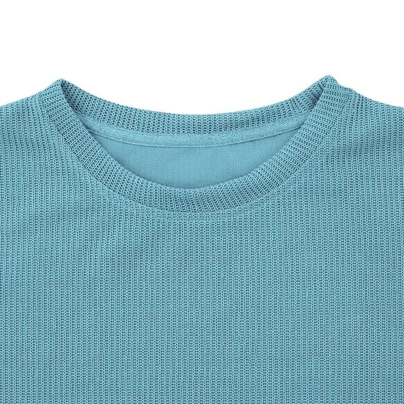 Textured round neck men's jumper for casual street style